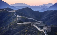 Vue Étonnante de la Grande Muraille de Chine