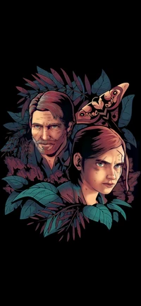 Fond d'écran The Last of Us - Illustration d'Ellie et Joel