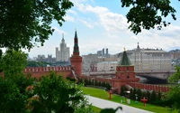 Vue Époustouflante du Kremlin de Moscou et de la Moskova