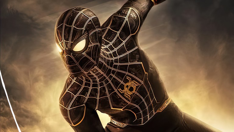 Spider-Man: No Way Home – Black Gold Suit Wallpaper