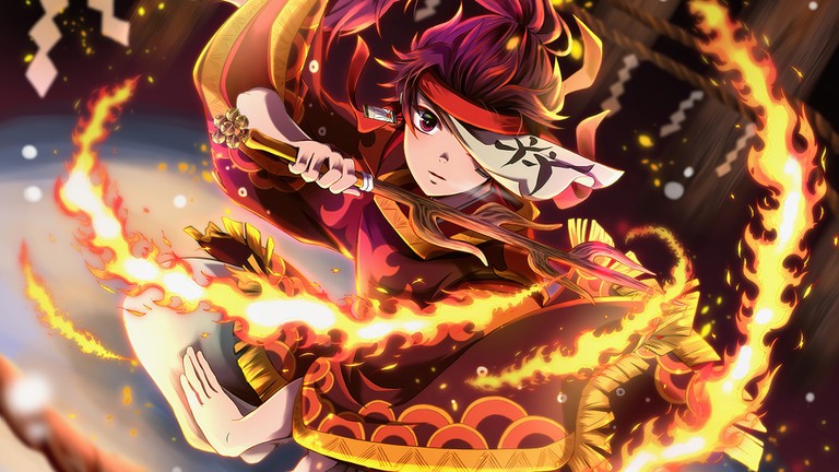 Tanjiro Kamado Wallpaper - Dance of the Fire God