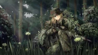 Descargar Wallpaper Único de Anime con un Francotirador en una Jungla Densa