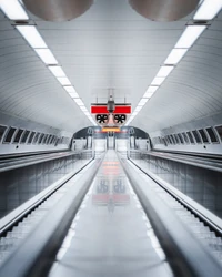 Découvrez notre superbe fond d'écran d'escalator urbain