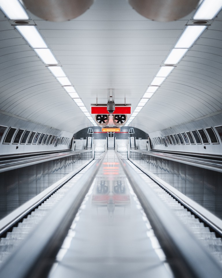 Explore Our Stunning Urban Escalator Wallpaper