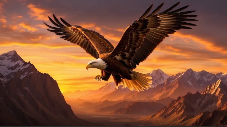 Majestic Flying Eagle Wallpaper