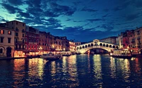 Magnifique Fond d'Écran du Pont du Rialto et du Grand Canal