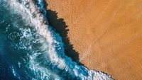 Descarga fondo de pantalla de playa aérea impresionante