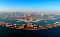 Experimenta la Belleza de Palm Jumeirah – Papel Tapiz HD Aéreo