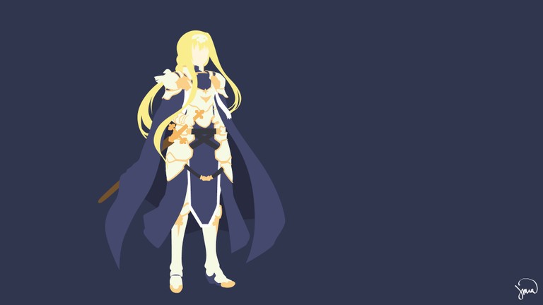 Minimalist Wallpaper Featuring Alice Zuberg from SAO