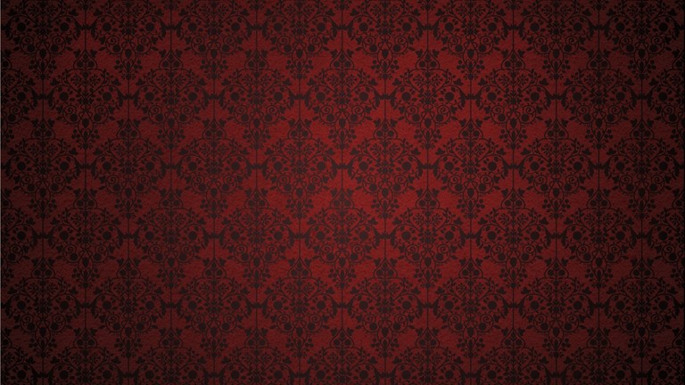 Stunning Red and Black Damask Wallpaper