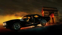 Download John Wick Chapter 4 Wallpaper Featuring a Ford Mustang