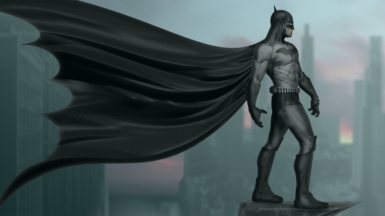 Téléchargez le Fond d'Écran de Sculpture 3D de Batman