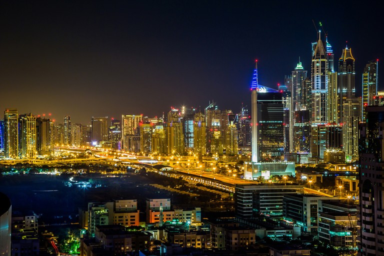 Download Breathtaking Night Skyline of Abu Dhabi