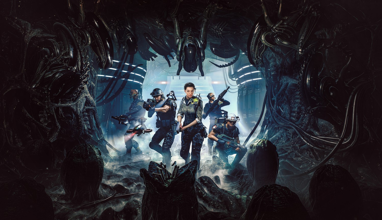 Explore the Thrilling 4K Wallpaper of Aliens: Dark Descent