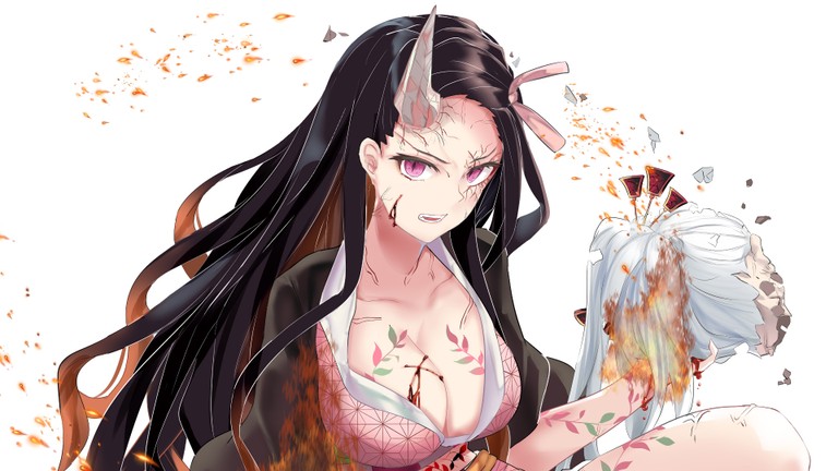 High-Quality Nezuko Kamado Wallpaper from Demon Slayer