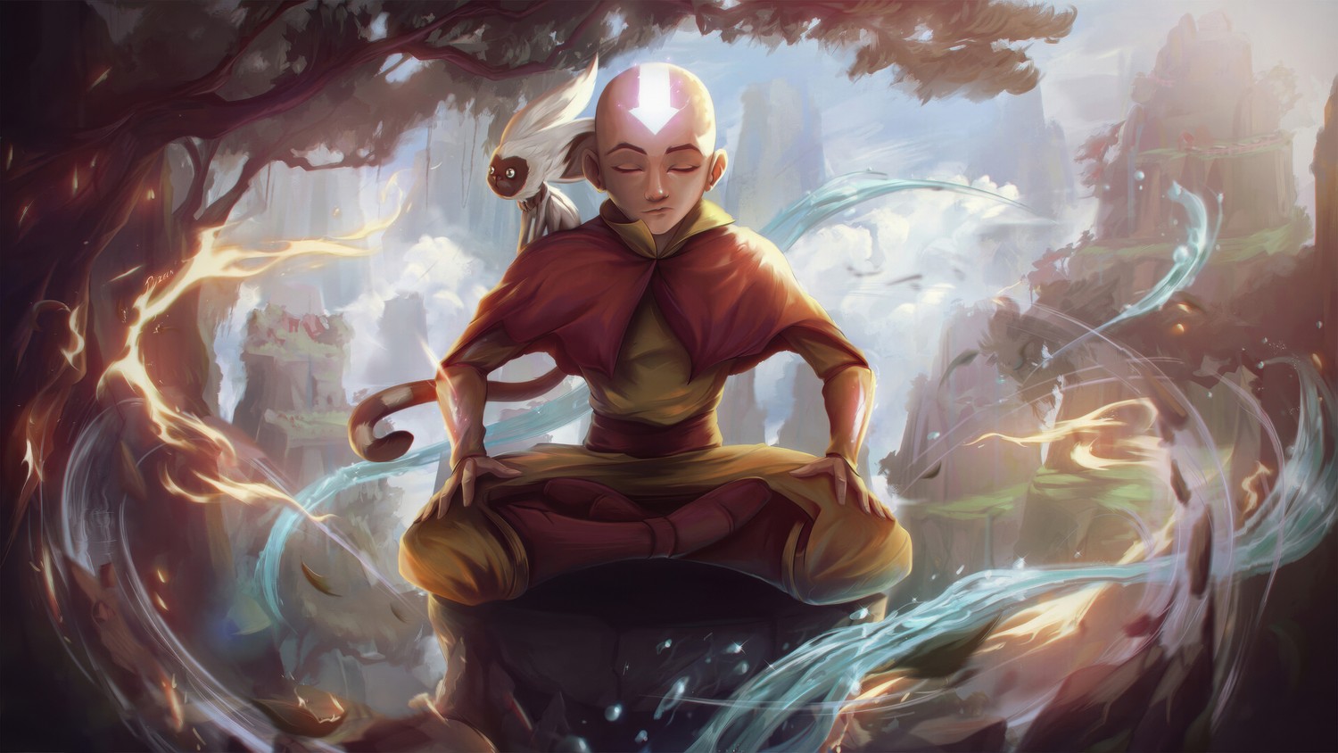 Explore the Magic of Avatar: The Last Airbender with Aang and Momo