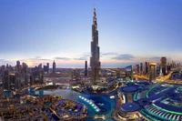 Breathtaking Panorama of Burj Khalifa at Dusk