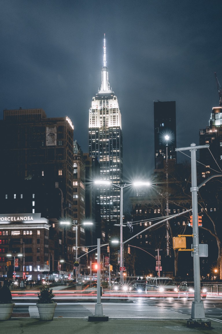 Empire State Building at Night - Cityscape Wallpaper