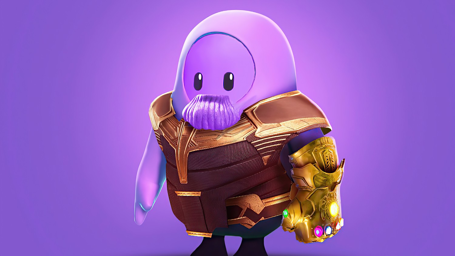 Epic Thanos-Inspired Fall Guys Ultimate Knockout Wallpaper