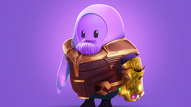 Epic Thanos-Inspired Fall Guys Ultimate Knockout Wallpaper