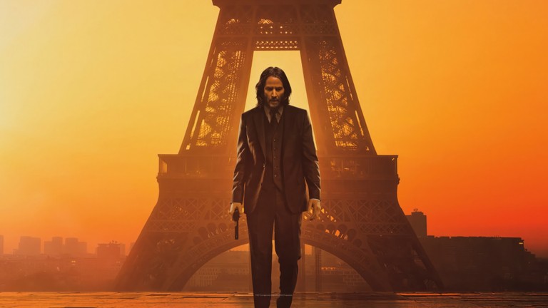 John Wick: Chapter 4 Wallpaper Featuring Keanu Reeves