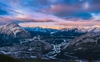 Découvrez le Paysage Hivernal Éblouissant du Parc National de Banff