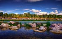 Magnifique Fond d'Écran de Paysage du Parc Gheraiesti