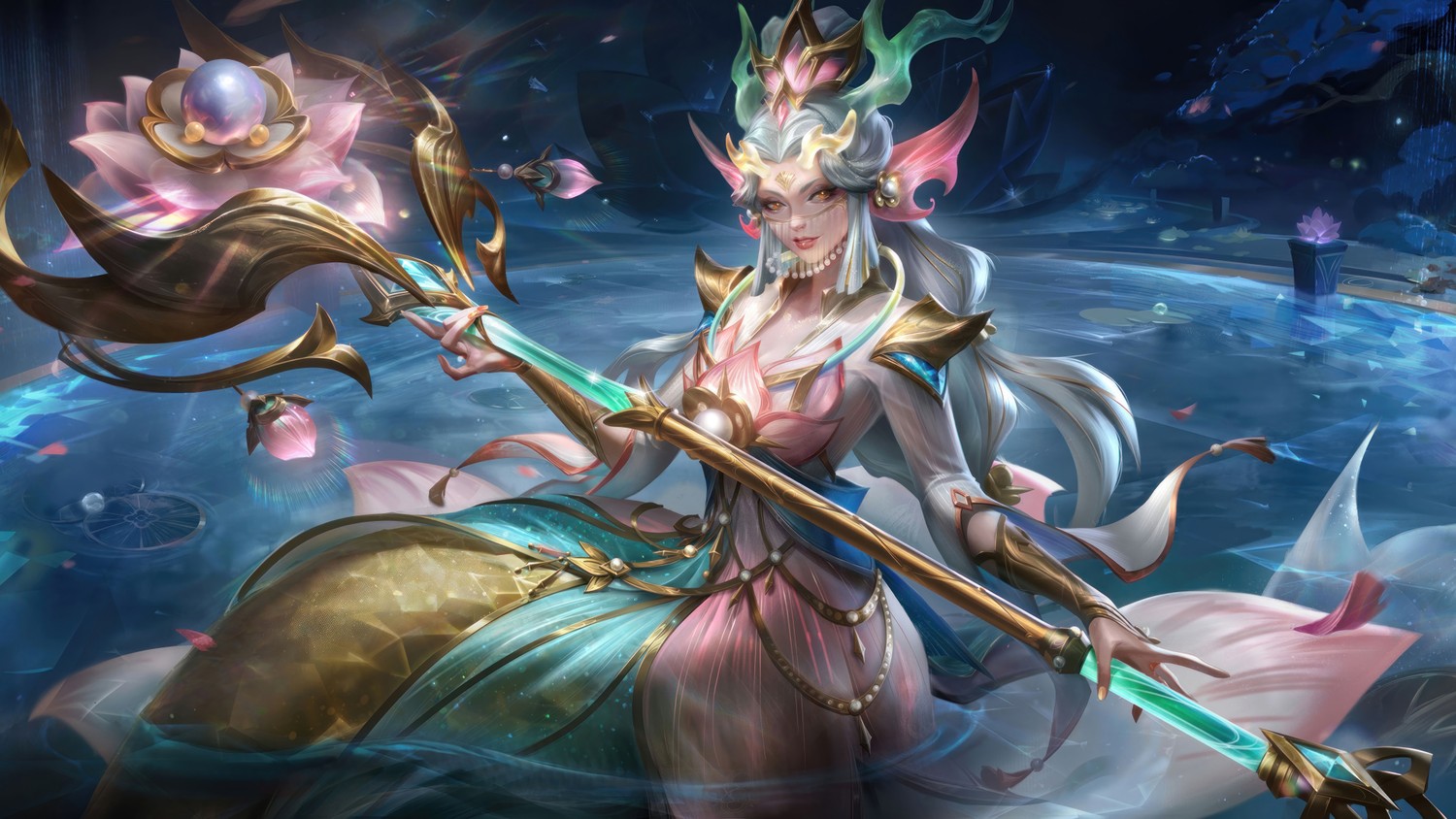 Experience the Splendid Staff Nami Wallpaper from League of Legends