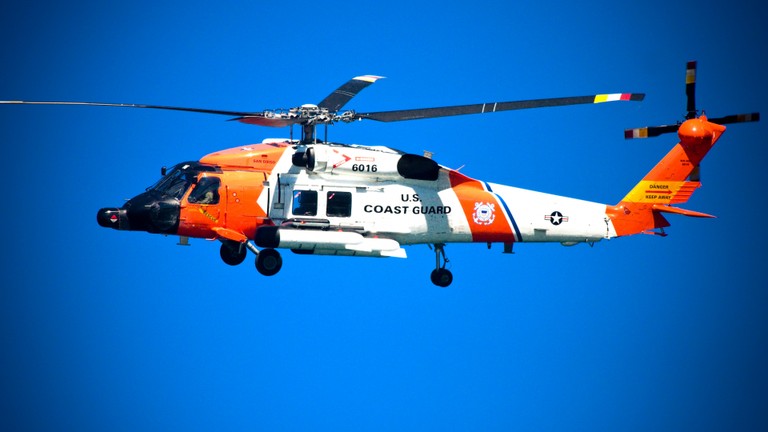 U.S. Coast Guard Helicopter in Flight Wallpaper