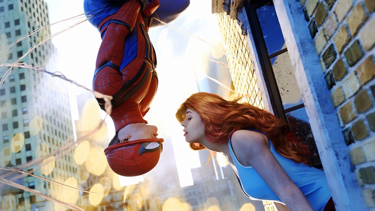 Download Stunning Spider-Man and Mary Jane Watson Wallpaper