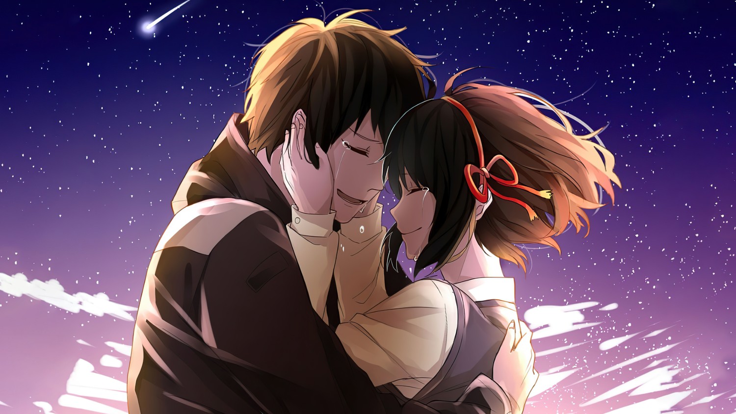 Stunning 5K Wallpaper of Your Name Anime Couple