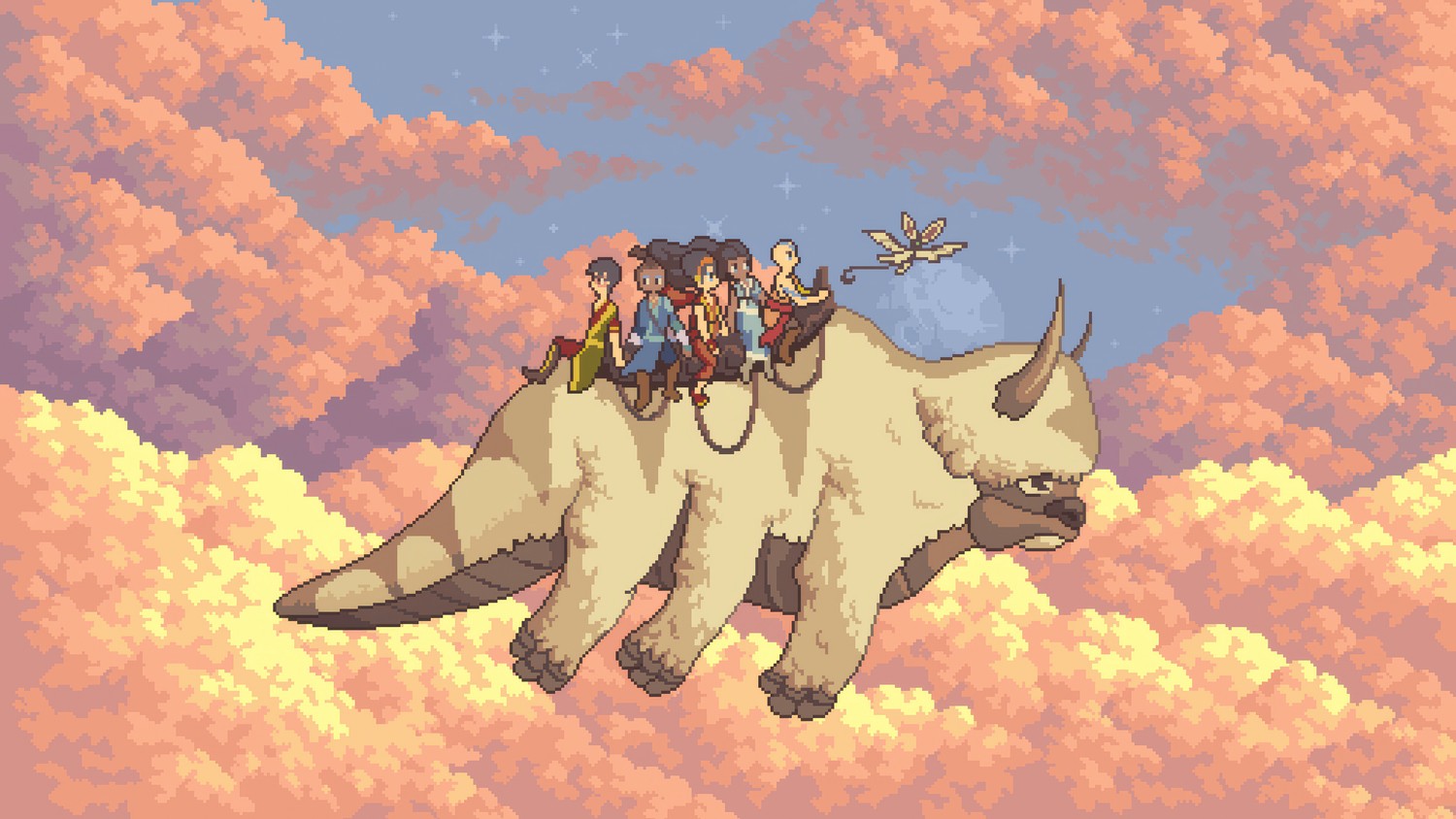 Avatar: The Last Airbender Pixel Art Wallpaper