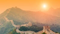 Breathtaking Great Wall of China at Dawn