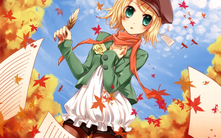 Stunning Vocaloid Autumn Wallpaper