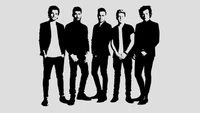 Fond Minimaliste de One Direction en Noir et Blanc