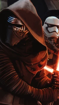 Explora Nuestro Fondo de Pantalla de Star Wars: Kylo Ren y Stormtrooper