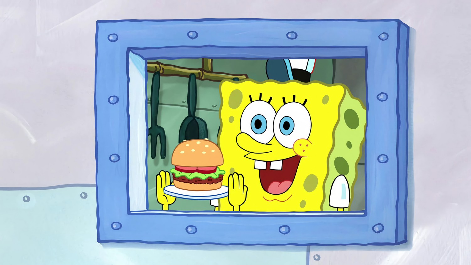 Spongebob Squarepants at the Krusty Krab - Download Wallpaper