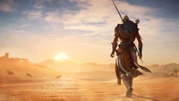 Assassin's Creed Origins: Fondo de pantalla de paisaje desértico épico