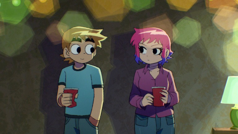 Exclusive 4K Scott Pilgrim Wallpaper Featuring Ramona Flowers