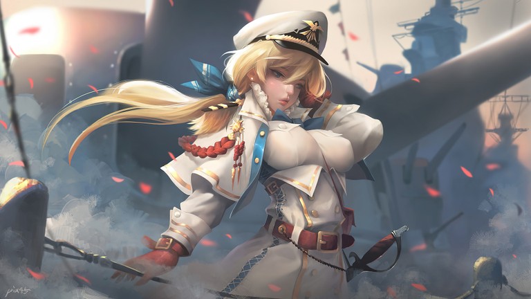 Download Stunning Anime Wallpaper of a Naval Fleet Captain