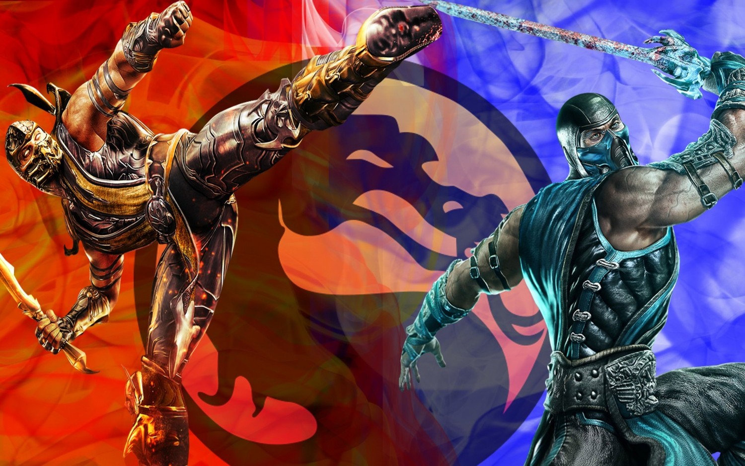 Stunning Mortal Kombat Wallpaper: Scorpion vs. Sub Zero