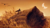 Impresionante Fondo de Pantalla de Dune Parte Dos con Timothée Chalamet