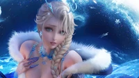 Download Stunning Snow Queen Wallpaper Featuring Elsa