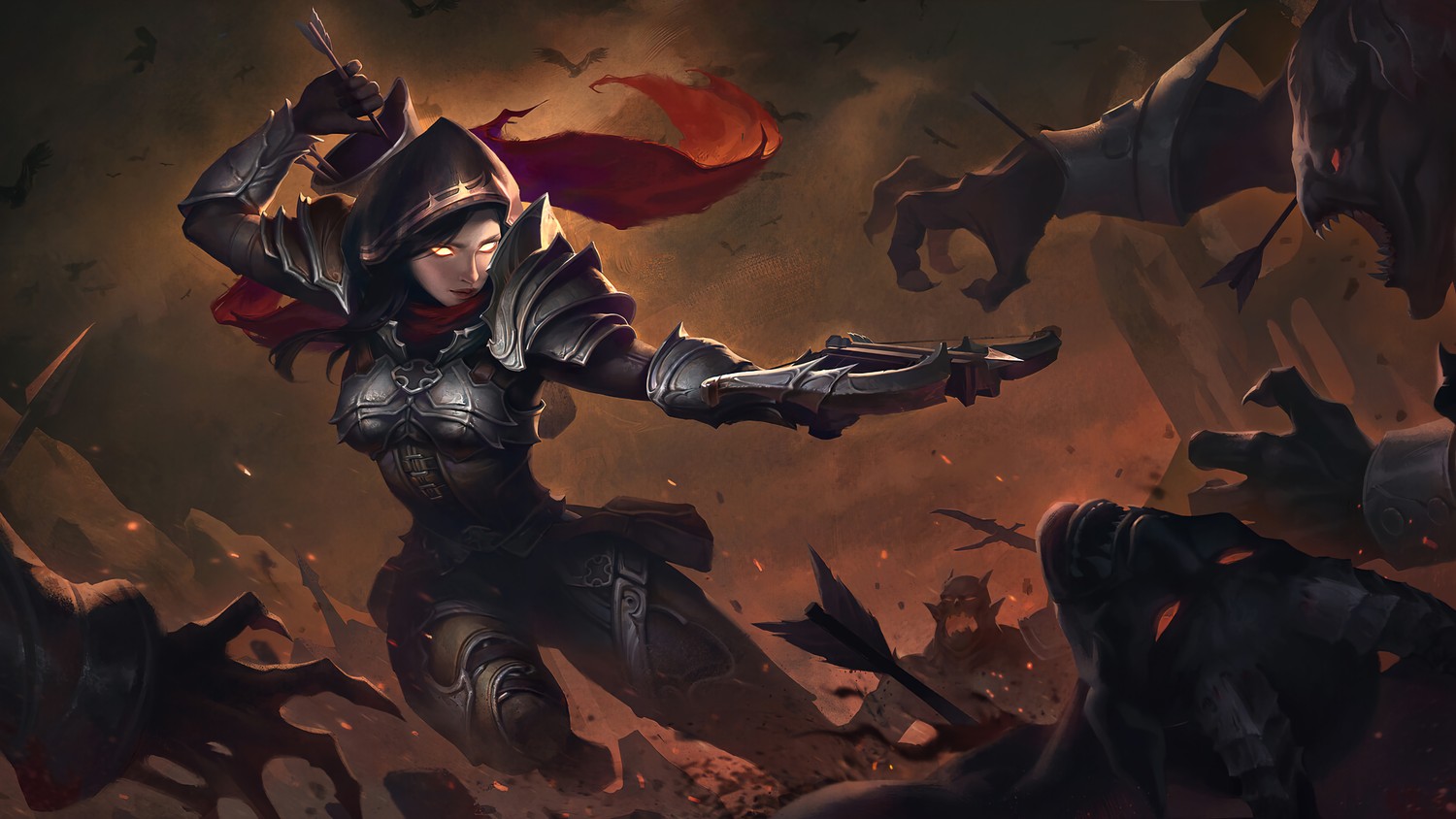 Stunning Demon Hunter Wallpaper from Diablo