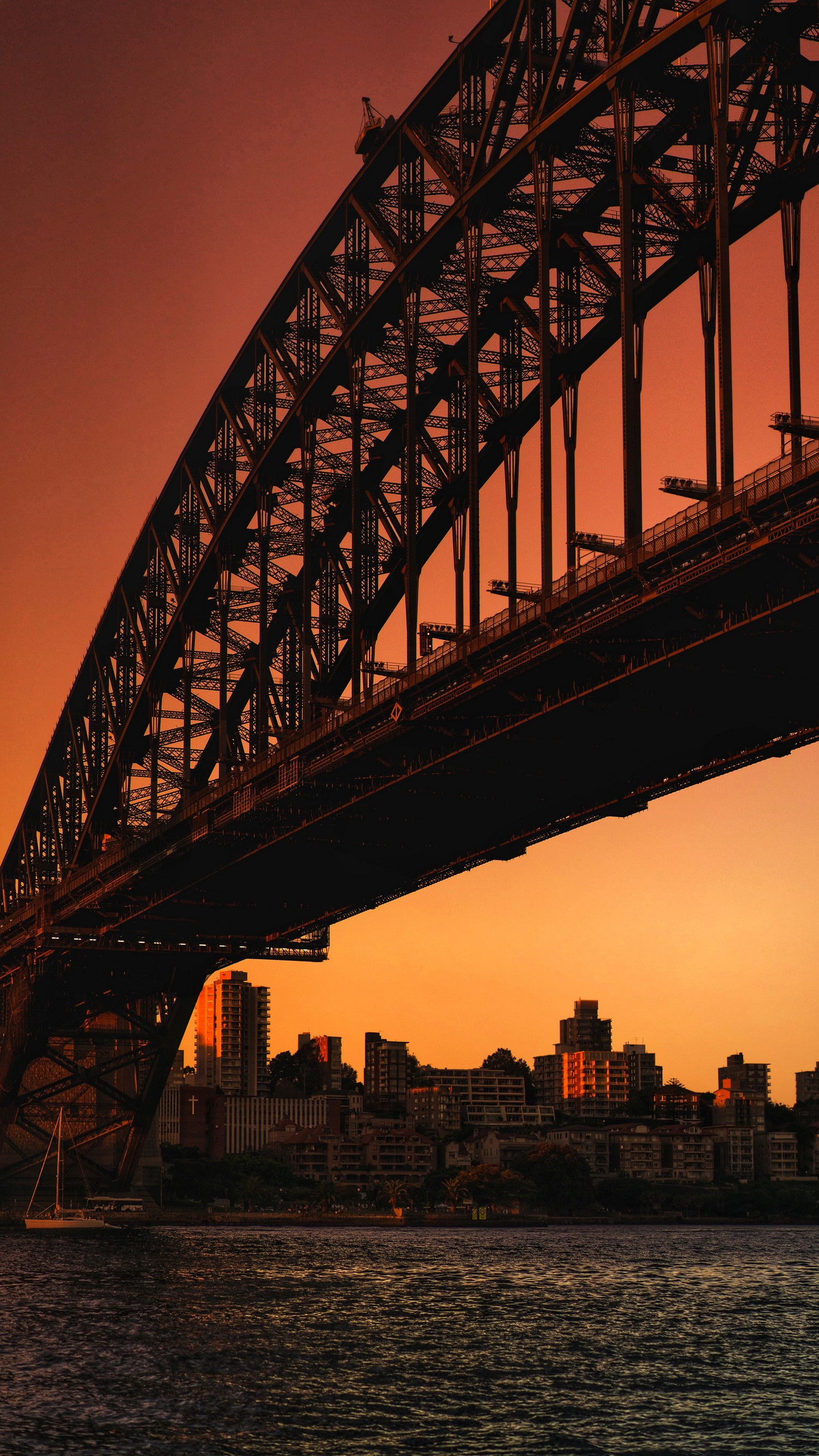 Sydney Harbour Bridge: A Scenic Sunset Wallpaper