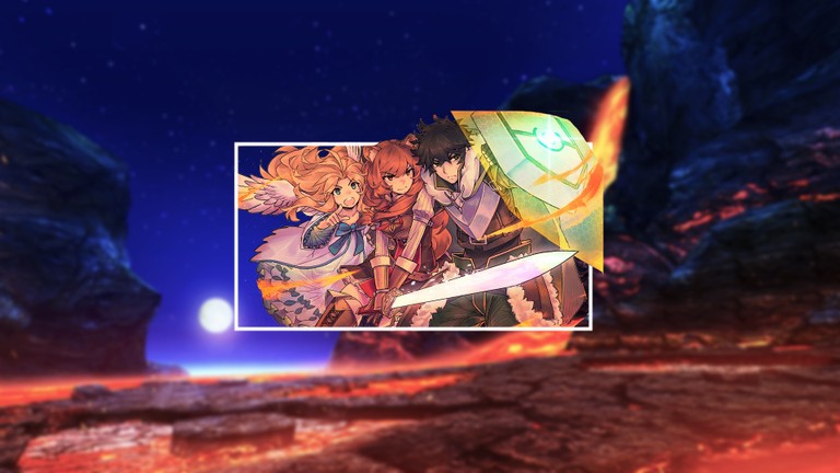 Download The Rising of the Shield Hero Wallpaper Featuring Naofumi, Raphtalia, and Filo