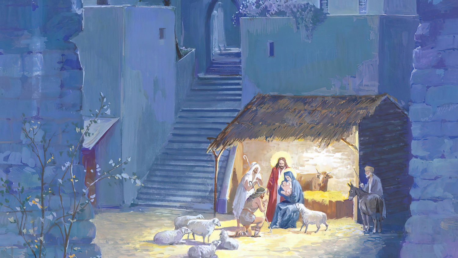 Beautiful Nativity of Jesus Wallpaper for the Holiday Season