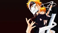 Superbe Fond d'Écran Ichigo Kurosaki Masque Hollow en 4K