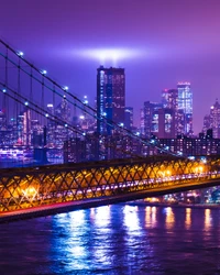 Téléchargez ce magnifique fond d'écran de paysage urbain nocturne esthétique violette