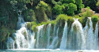 Cascada impresionante en el Parque Nacional Krka